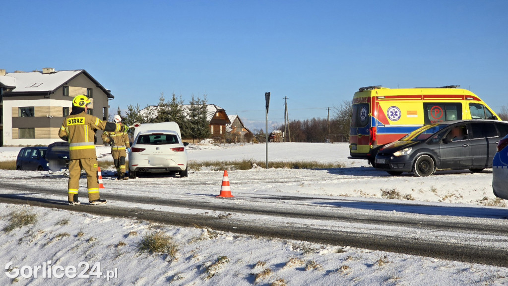 Zderzenie samochodów na ul. Zbożowej