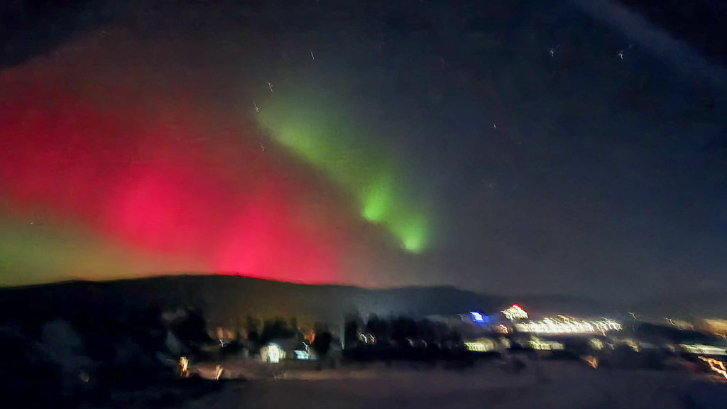 Zorza polarna nad Gorlicami w obiektywie Czytelników (19.01.)