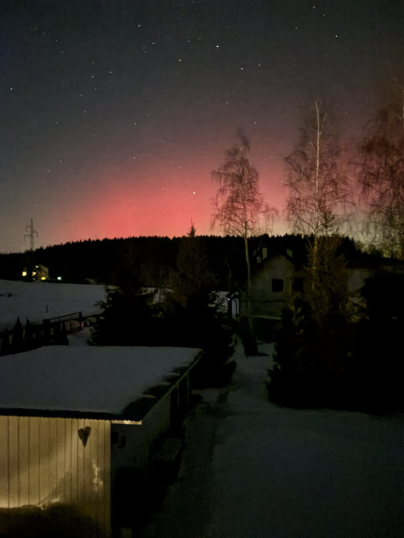 Zorza polarna nad Gorlicami w obiektywie Czytelników (19.01.)
