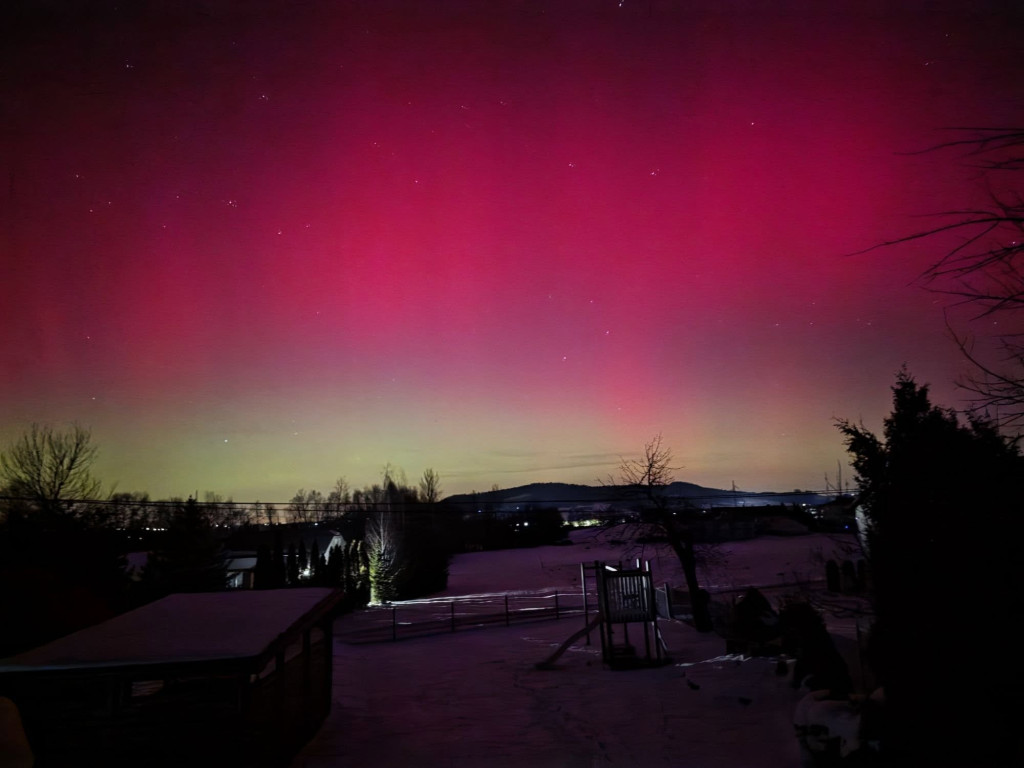 Zorza polarna nad Gorlicami w obiektywie Czytelników (19.01.)
