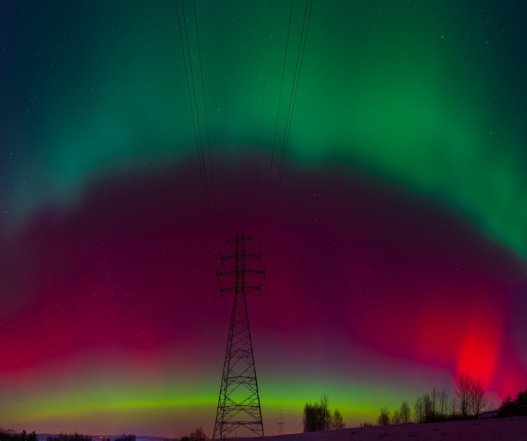 Zorza polarna nad Gorlicami w obiektywie Czytelników (19.01.)