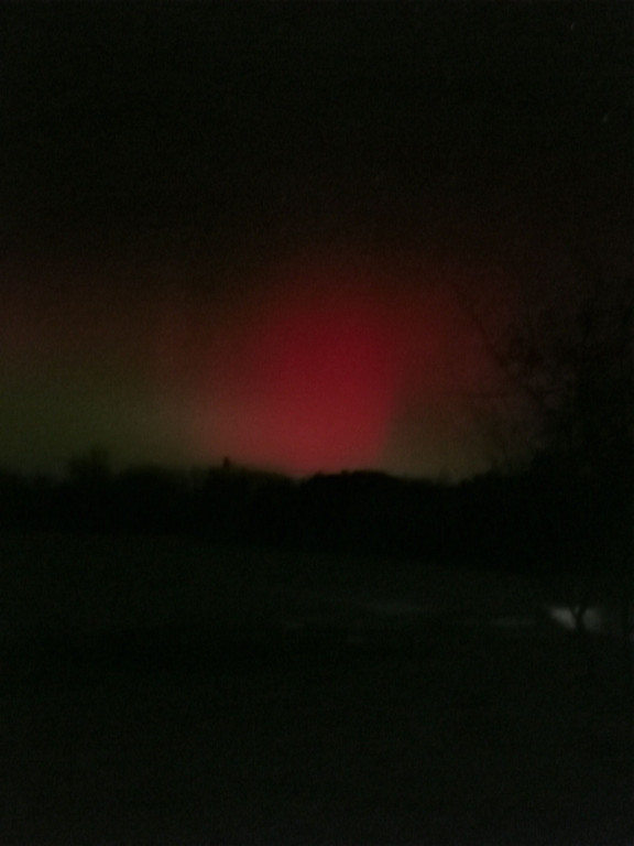 Zorza polarna nad Gorlicami w obiektywie Czytelników (19.01.)