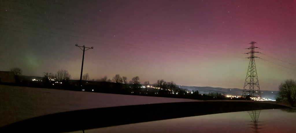 Zorza polarna nad Gorlicami w obiektywie Czytelników (19.01.)