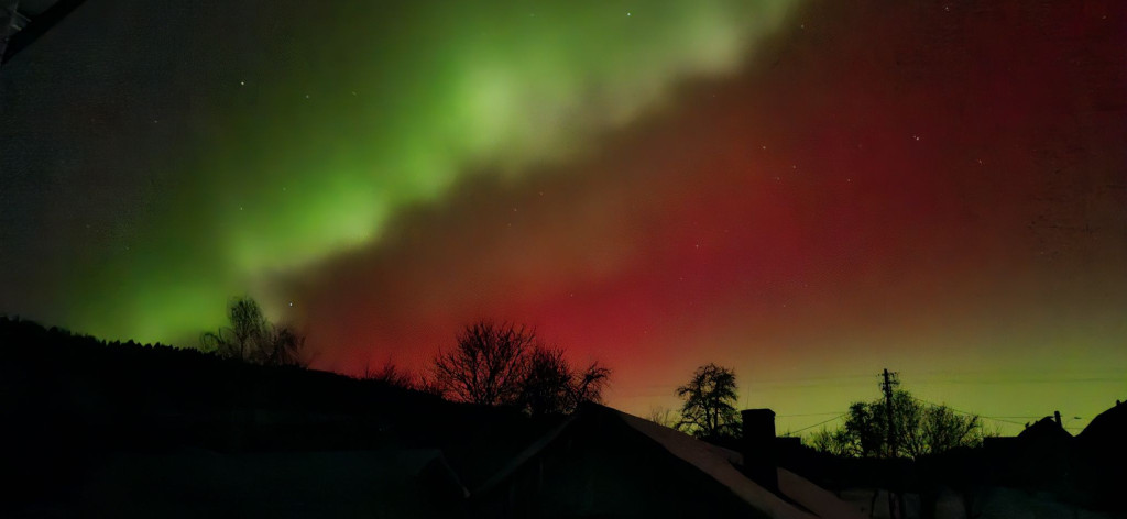 Zorza polarna nad Gorlicami w obiektywie Czytelników (19.01.)