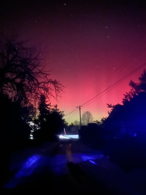 Zorza polarna nad Gorlicami w obiektywie Czytelników (19.01.)