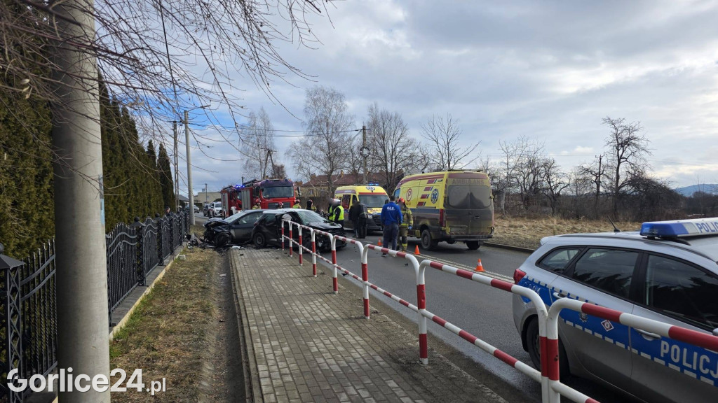 Wypadek na ul. Sikorskiego w Gorlicach