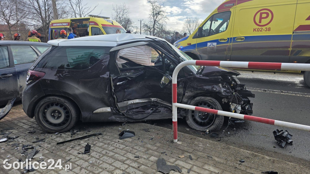 Wypadek na ul. Sikorskiego w Gorlicach