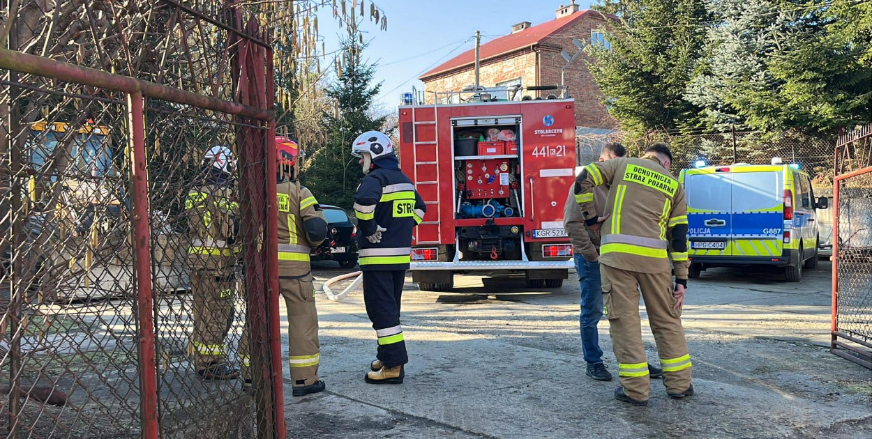 Pożar na ul. Gajowej w Gorlicach (26.02)