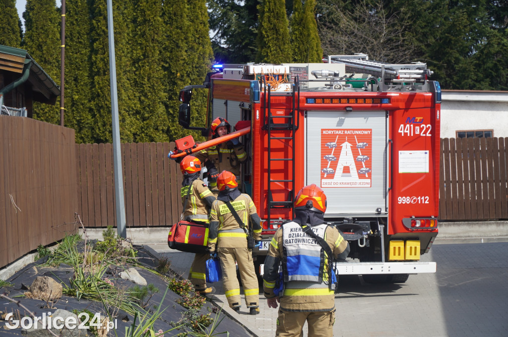 Ćwiczenia strażaków na Jarmarku Pogórzańskim (25.03)
