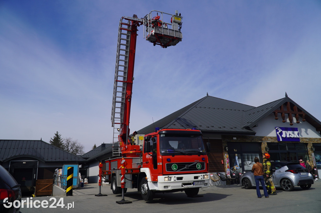 Ćwiczenia strażaków na Jarmarku Pogórzańskim (25.03)