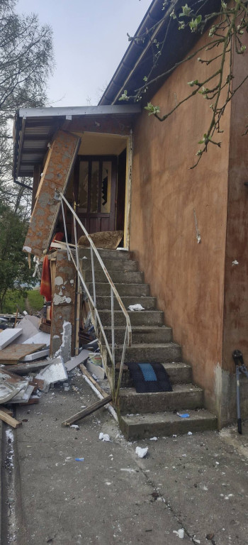 Wybuch butli z gazem w Bieczu (14.04)