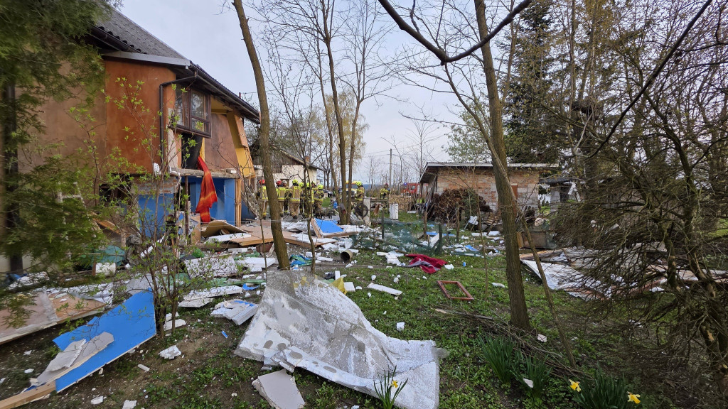 Wybuch butli z gazem w Bieczu (14.04)