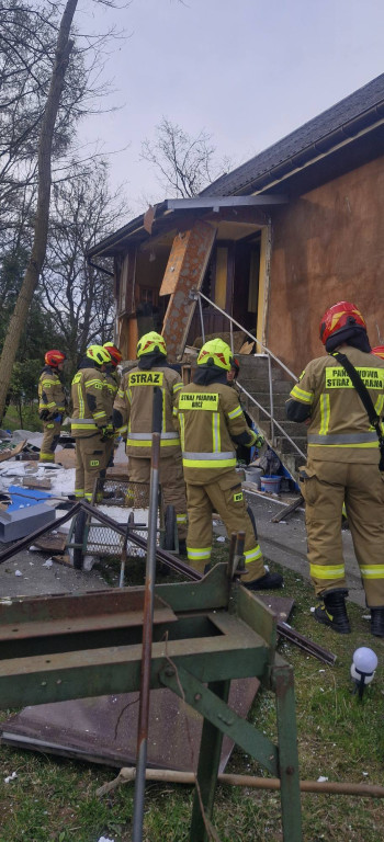 Wybuch butli z gazem w Bieczu (14.04)