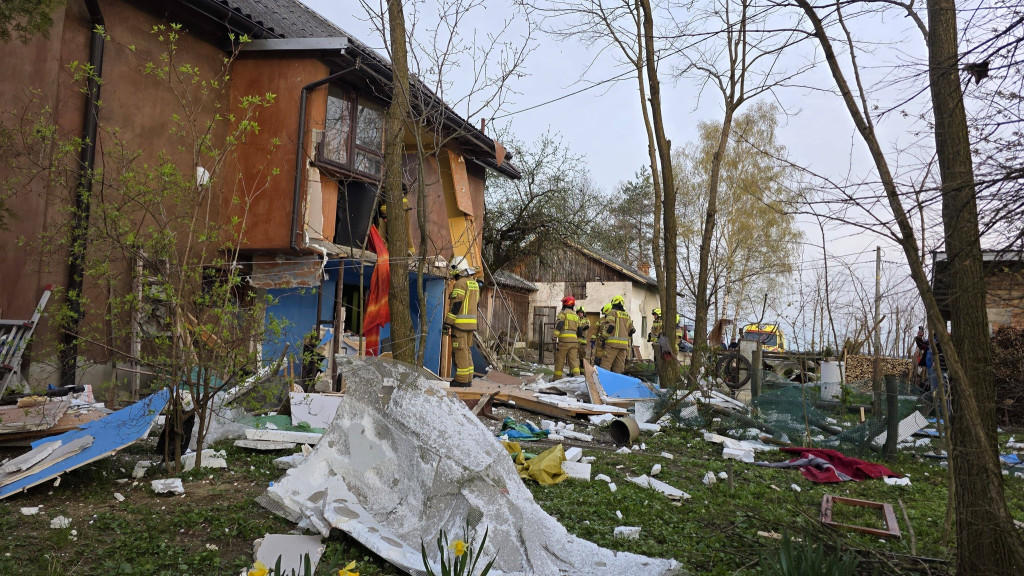 Wybuch butli z gazem w Bieczu (14.04)