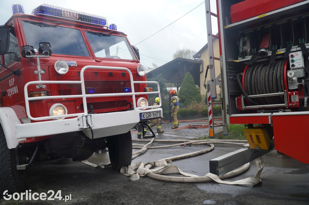 Pożar budynku mieszkalnego w Sękowej (17.04.)