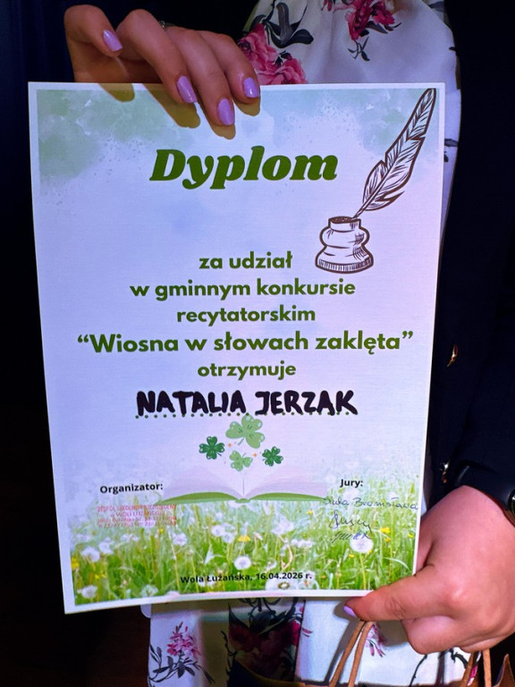 Wiosna w słowach zaklęta  - Konkurs recytatorski