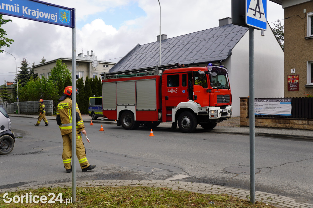 Kolizja na ul. Szpitalnej w Gorlicach (08.05)