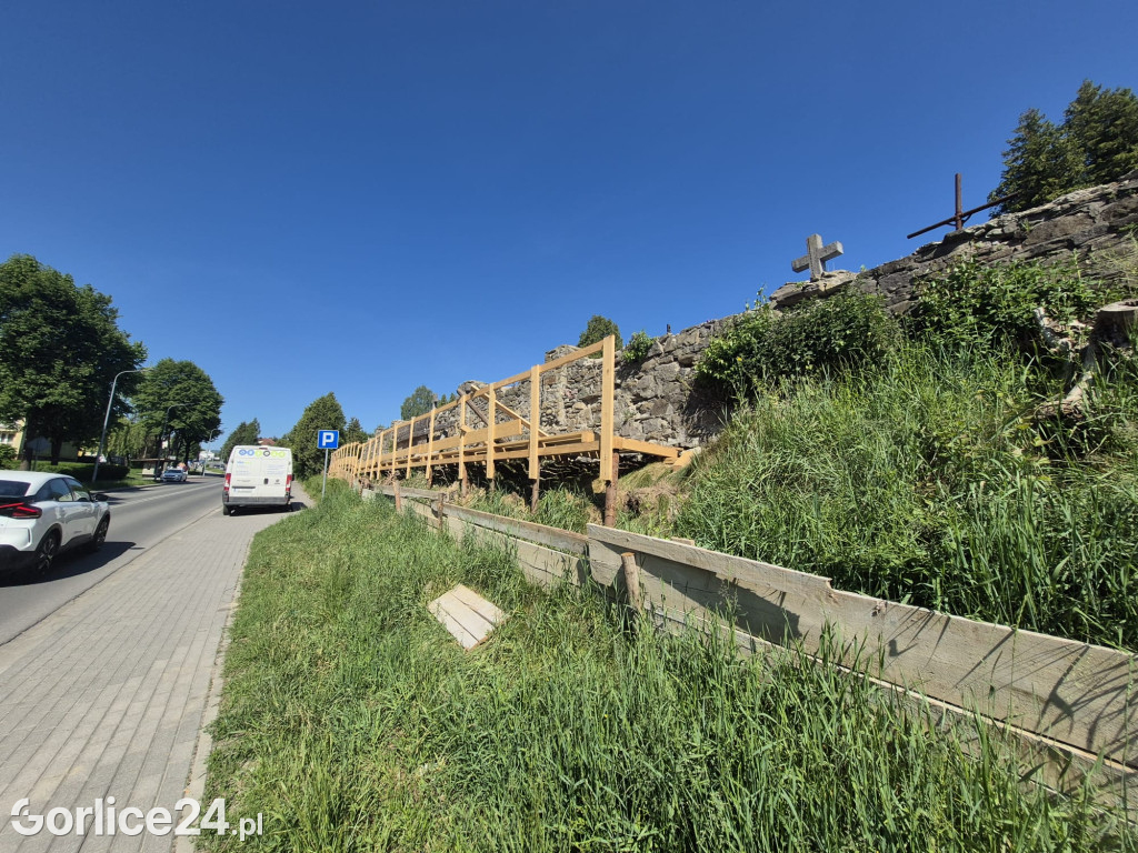 Remont muru cmentarza parafialnego