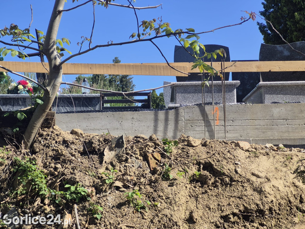 Remont muru cmentarza parafialnego