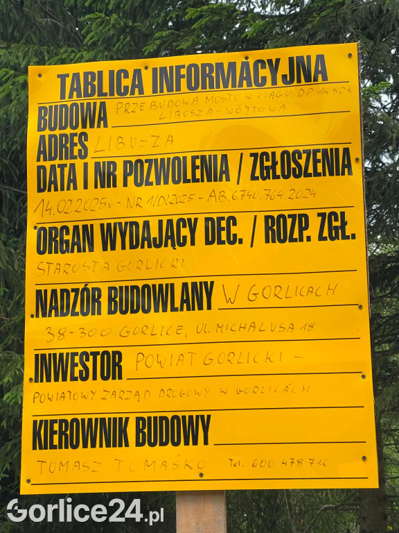 Budowa mostu w Libuszy