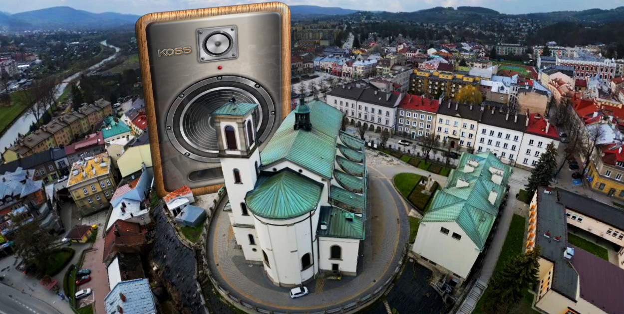 fot. Jacek Goryczka (dron), pixabay (głośnik)