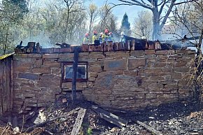 Pożar w miejscowości Brzana (17.04)-5575