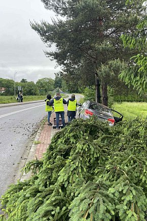 Zdarzenie drogowe na Zakolu w Gorlicach-5830