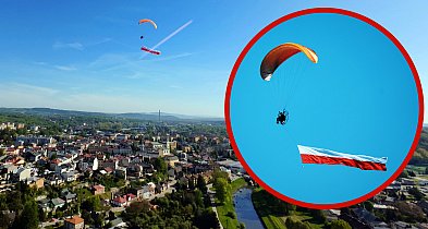 Z wielką flagą latał nad Gorlicami. Zobacz Piotra Szczerbę na filmie [FOTO/WIDEO]-33594