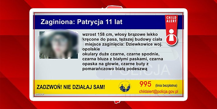Poszukiwana 11-letnia Patrycja [AKTUALIZACJA]