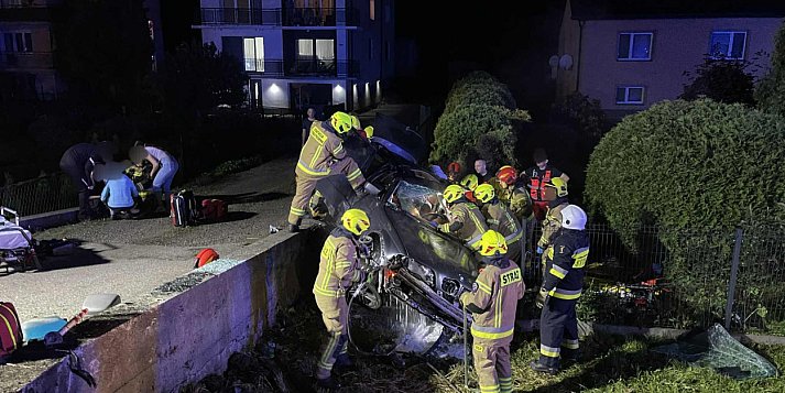 Wypadek na DK28 w Libuszy. Trzy osoby poważnie poszkodowane [FOTO]