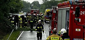 Rzepiennik Suchy. Autokar z młodzieżą wypadł z drogi, 6