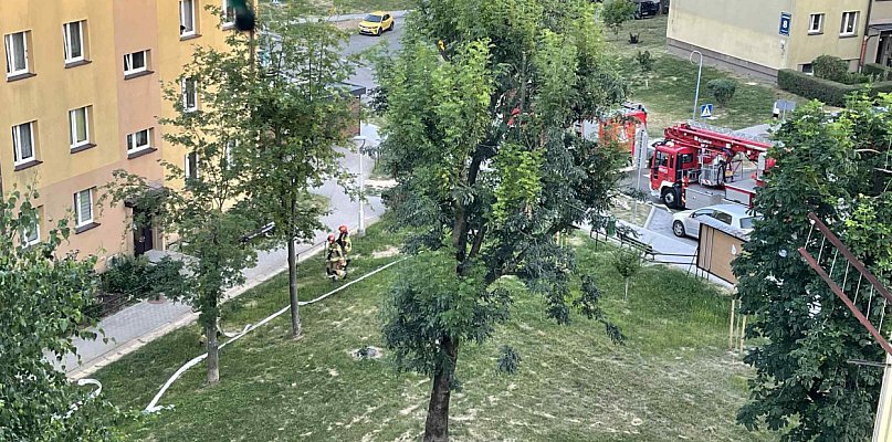 Gorlice. Akcja straży pożarnej w bloku przy ul. Słonecznej - 35279