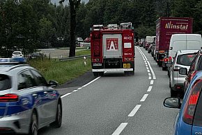 Zderzenie trzech samochodów, droga krajowa była zablokowana [AKTUALIZACJA]-35455