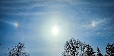 Trzy słońca na niebie  - spektakularny parhelion nad Gorlicami [FOTO]