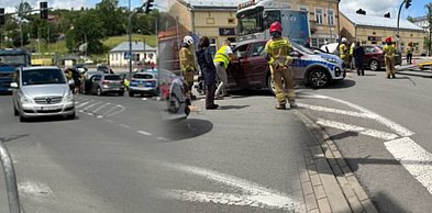 Zderzenie dwóch aut w Grybowie. Tworzą się duże korki