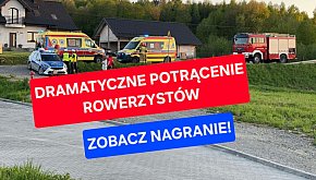 Dramatyczne potrącenie rowerzystów - zobacz nagran