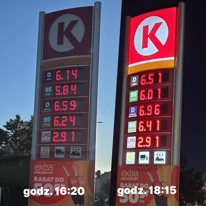 Tak zmieniły się ceny paliw na jednej ze stacji w Gorlicach