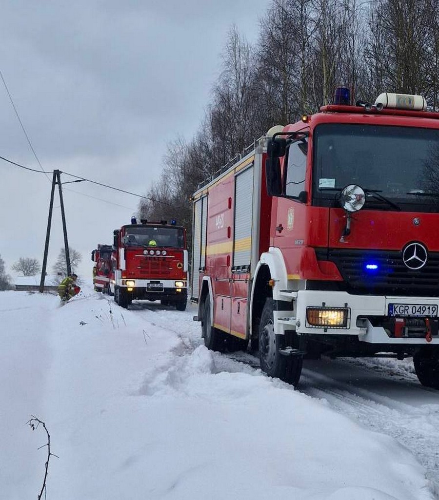 Pożar kurnika w miejscowości Głęboka k. Biecza / fot. OSP KSRG Biecz
