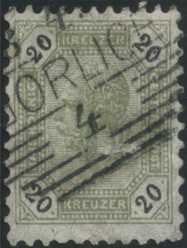 Znaczek pocztowy z pierwszego okresu istnienia poczty.